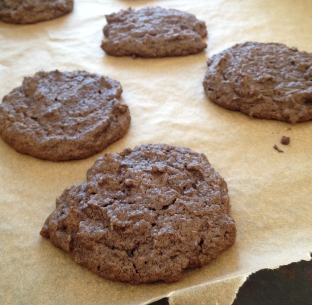 image of gluten free chocolate peanut butter cookies.
