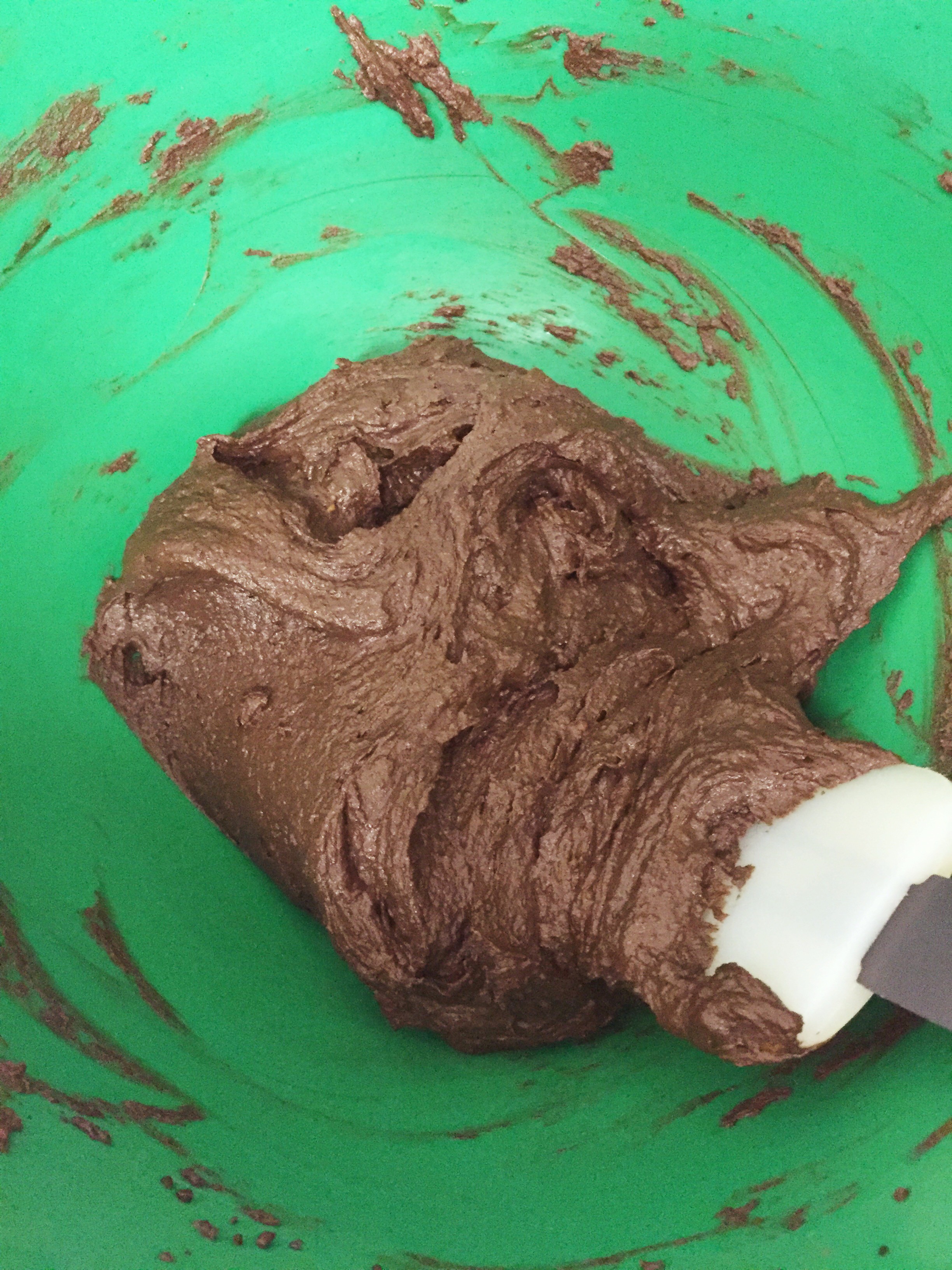 scrap the bowl with a spatula 